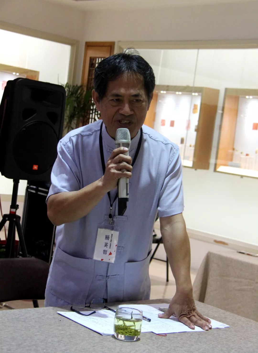 王壮为王北岳暨台湾甲子书会书法篆刻展在中国印学博物馆开幕