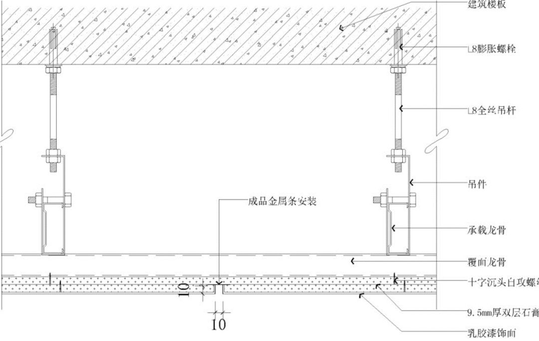 石膏线吊顶cad平面图图片