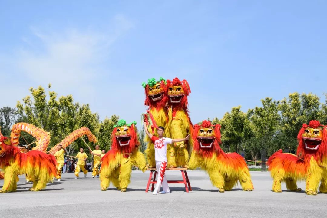 顺义区民俗表演龙狮舞点亮2019北京世园会