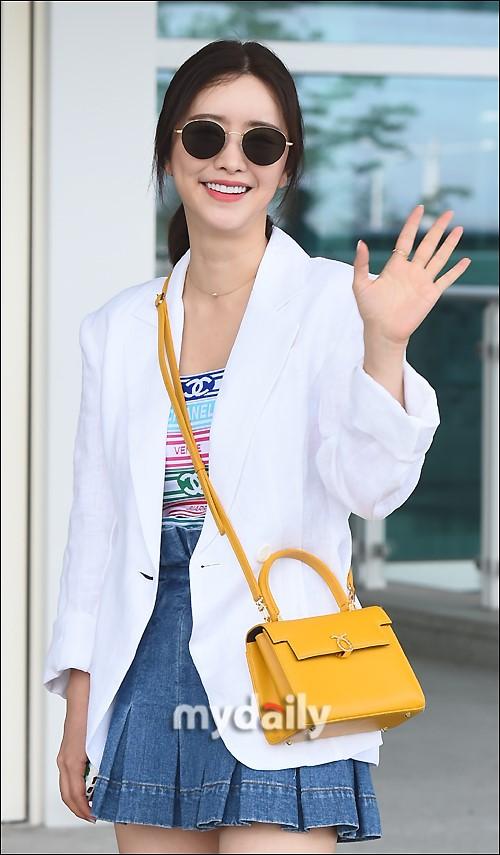 mdphoto韩国女艺人洪秀雅飞往北京参加中韩合拍剧拍摄