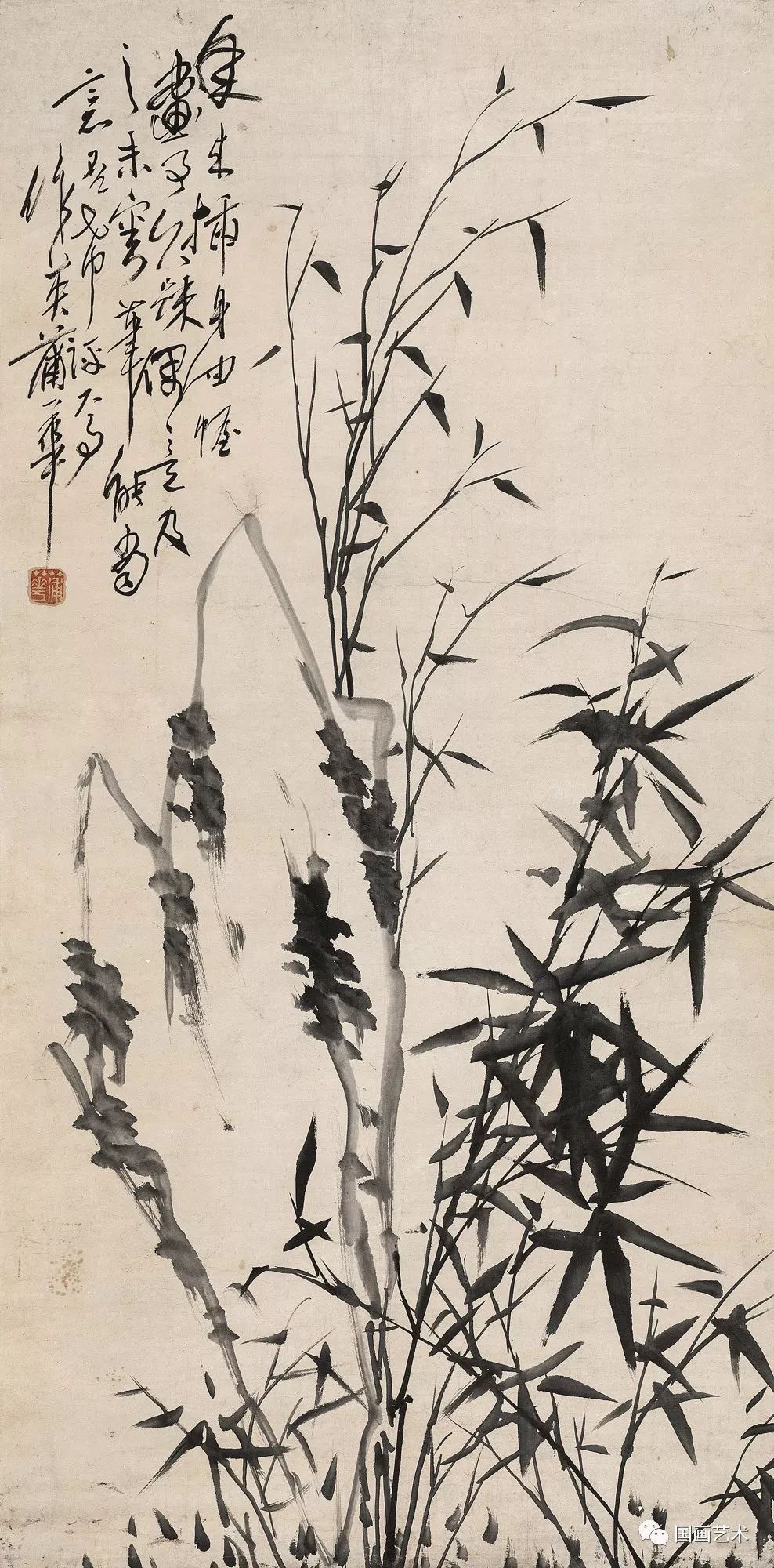 蒲华晚年画竹,画竹简笔画_大山谷图库