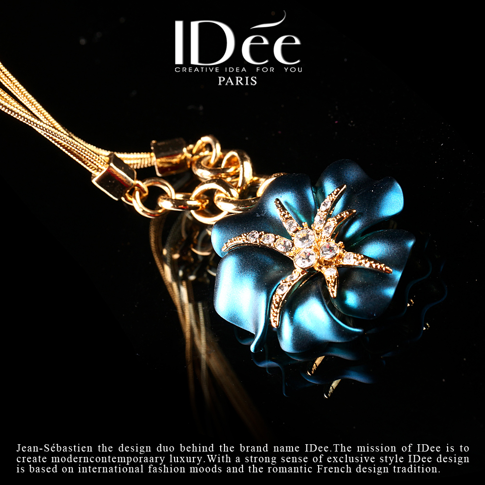 展露率性真我,传递甜蜜爱意——法国idee时尚艺术饰品玫瑰花项链