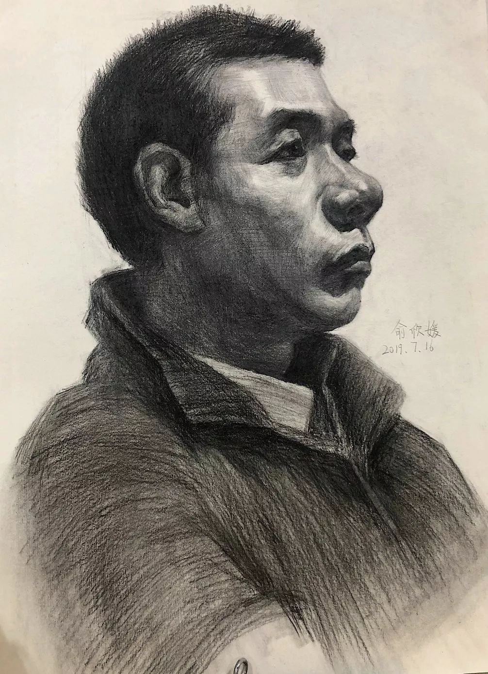 写生夏天一一区青少年宫中高考美术部优秀素描作业选