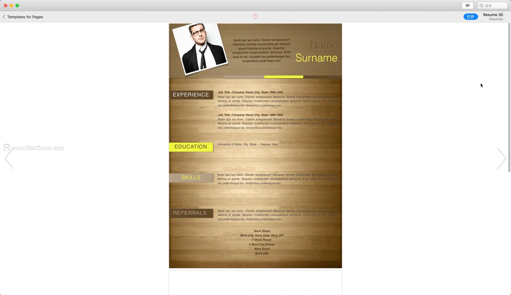 Mac 想制作优秀的简历吗 Pages简历模板素材包 Resume