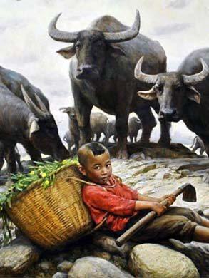 当时,同朱元璋一样放牛的穷人家的孩子有好几个,主要有徐达,周德兴和