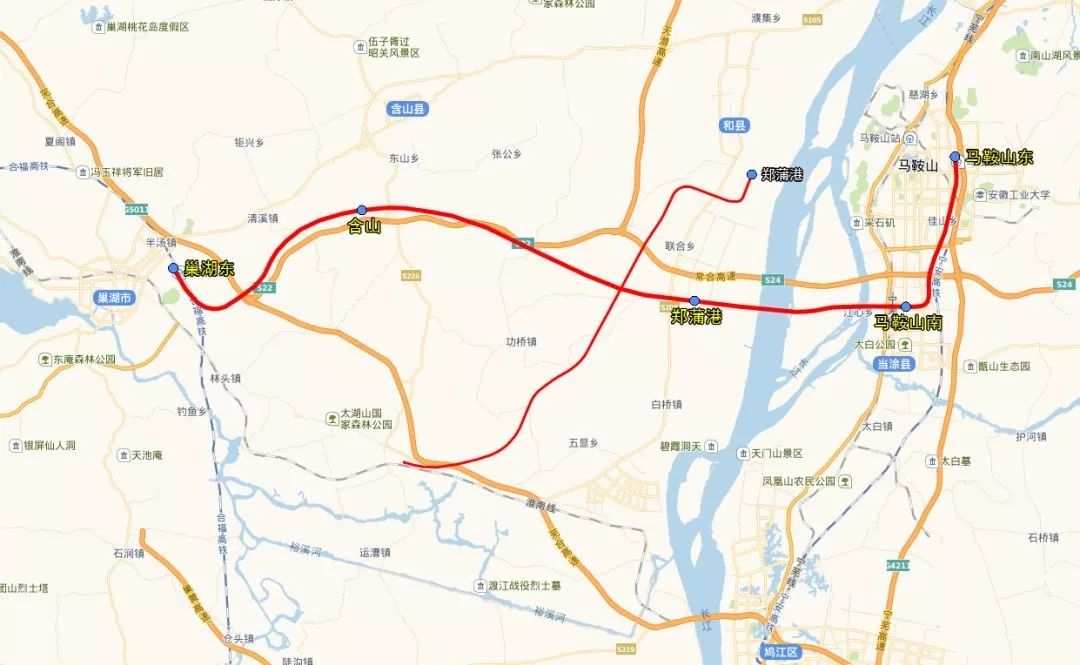 巢马城际铁路二次环评公示,已完成可研修编,线路走向设站详解
