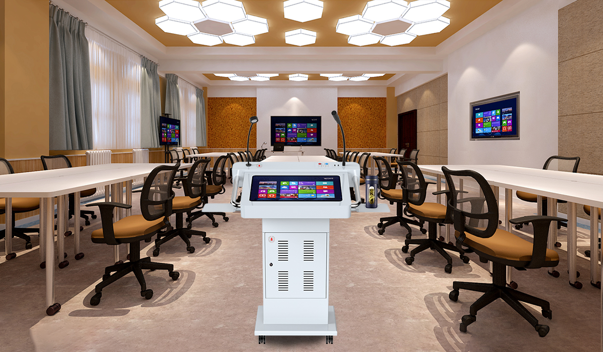 际庆智能讲台多媒体讲台电子讲台水晶讲台钢制讲台厂家直销