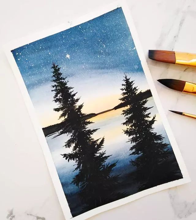 适合新手学习的水彩风景画每一张都清新脱俗