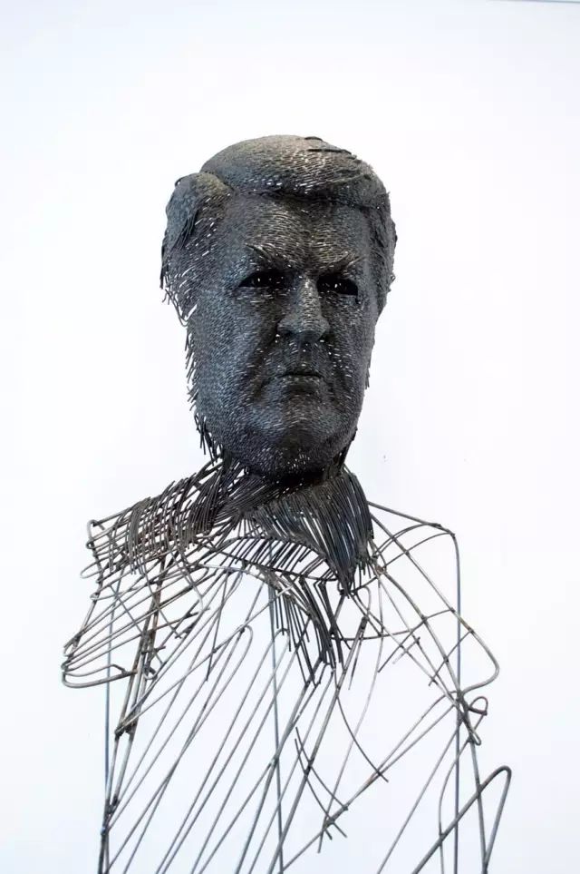 工业用品(铁丝)虽然作品所用的材料都是罗马尼亚著名的历史人物darius