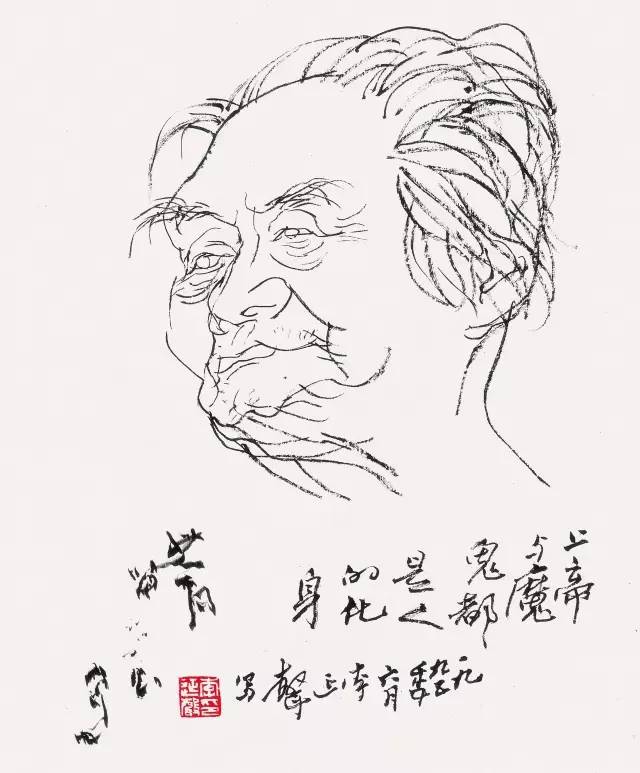 李延声:速写中外文化名人,尽精微而全神韵,致广大而及毫芒