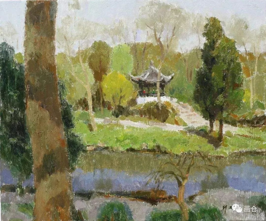 画仓沈行工风景油画作品