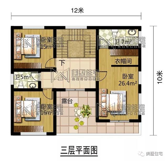 主卧带有独卫衣帽间,保证了屋主的隐私性.