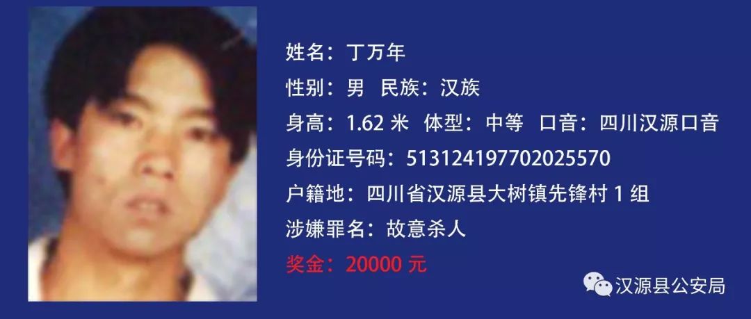 汉源县公安局发布通缉令,对20名在逃犯罪嫌疑人开出157万线索奖励!