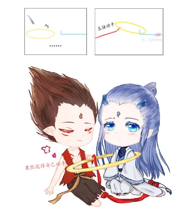 "藕饼cp":看哪吒如何用乾坤圈套住"饼饼",秒变小奶龙!_敖丙