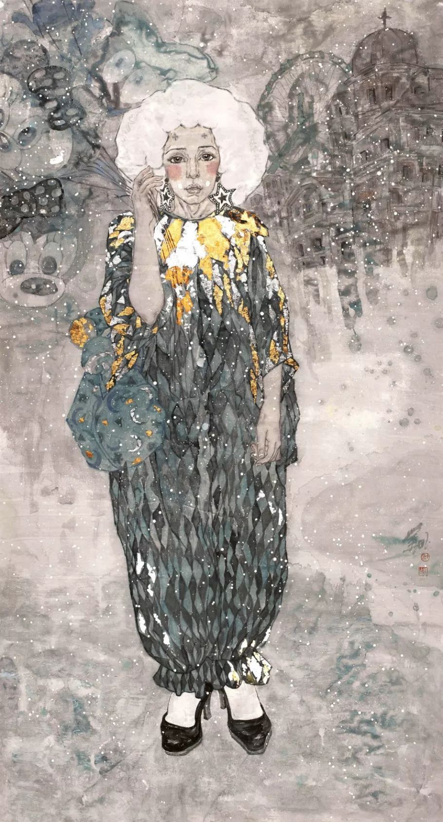 学院派精英许莹彩墨人物画