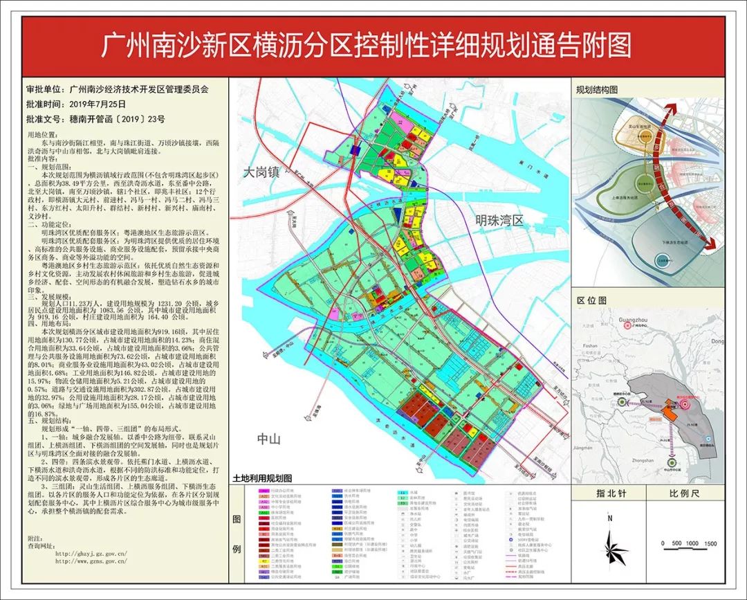 南沙横沥规划出炉规划人口超过11万人居住用地13077公顷