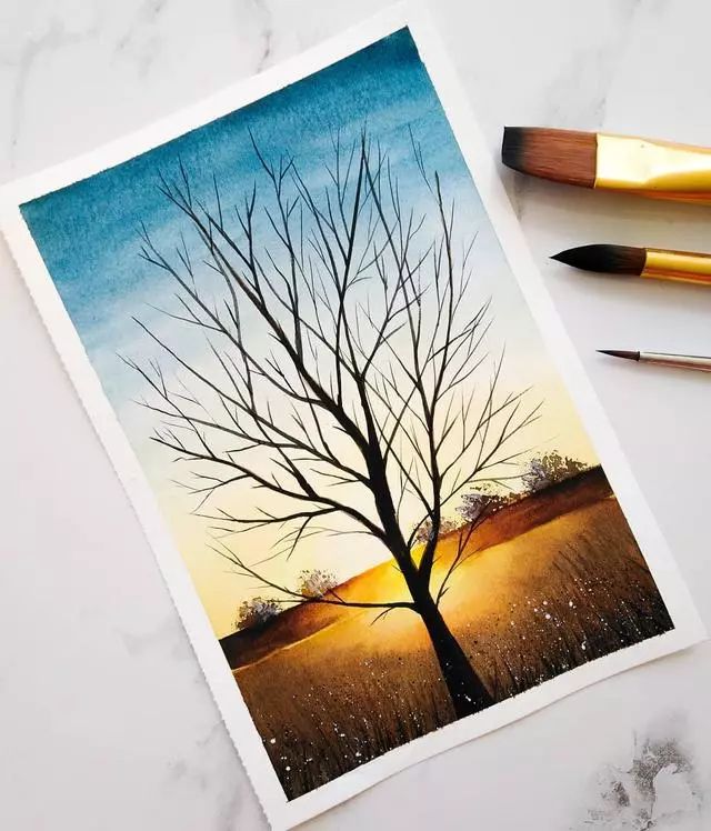 适合新手学习的水彩风景画每一张都清新脱俗