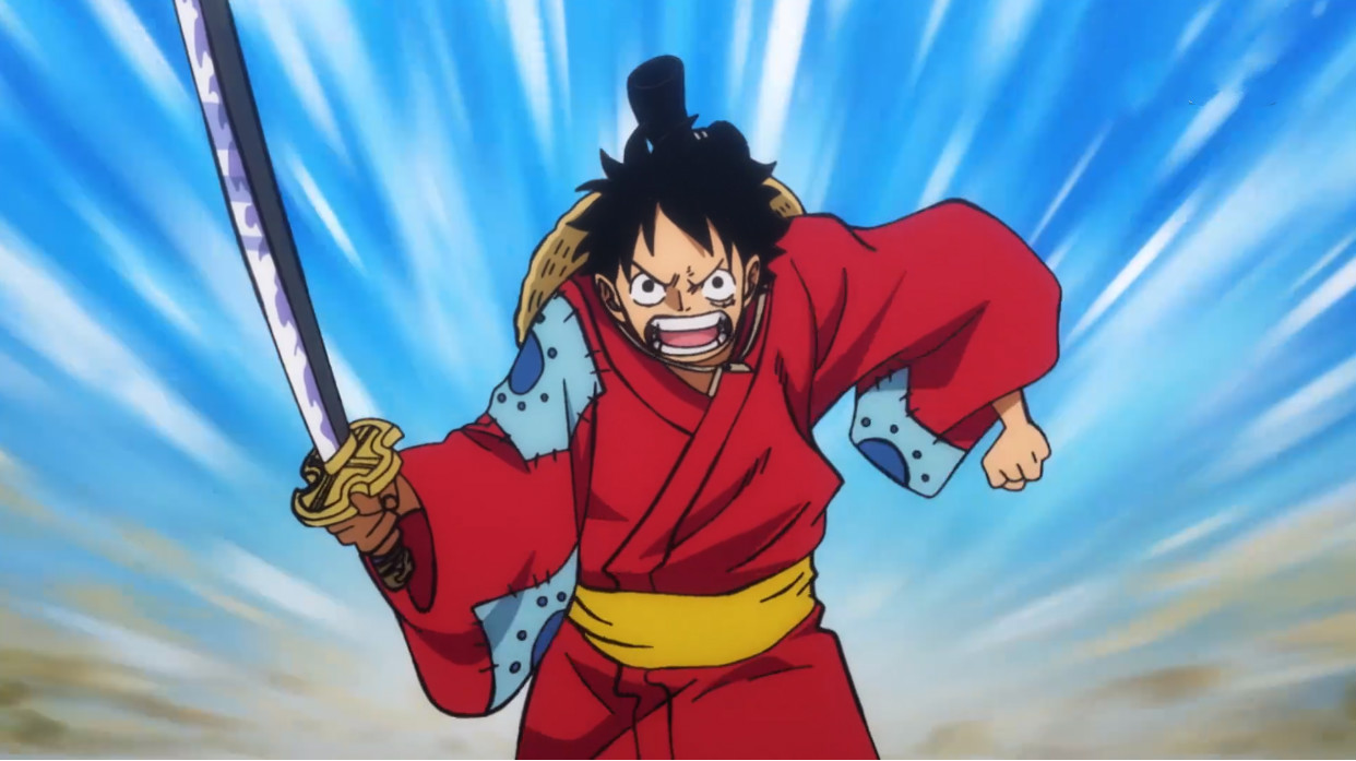 原创海贼王:路飞才是第一剑豪,一刀秒杀6人,小招剑气竟然超越索隆