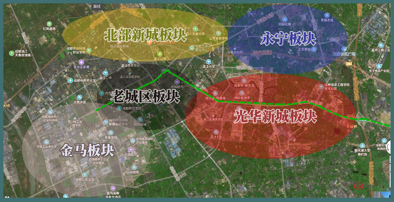 6969光华大道的通车带热了光华新城板块,国色天乡乐园的建成促进