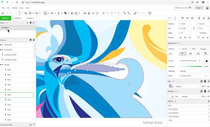 os 切换到深色模式时,coreldraw graphics suite 将转换为深色界面,与