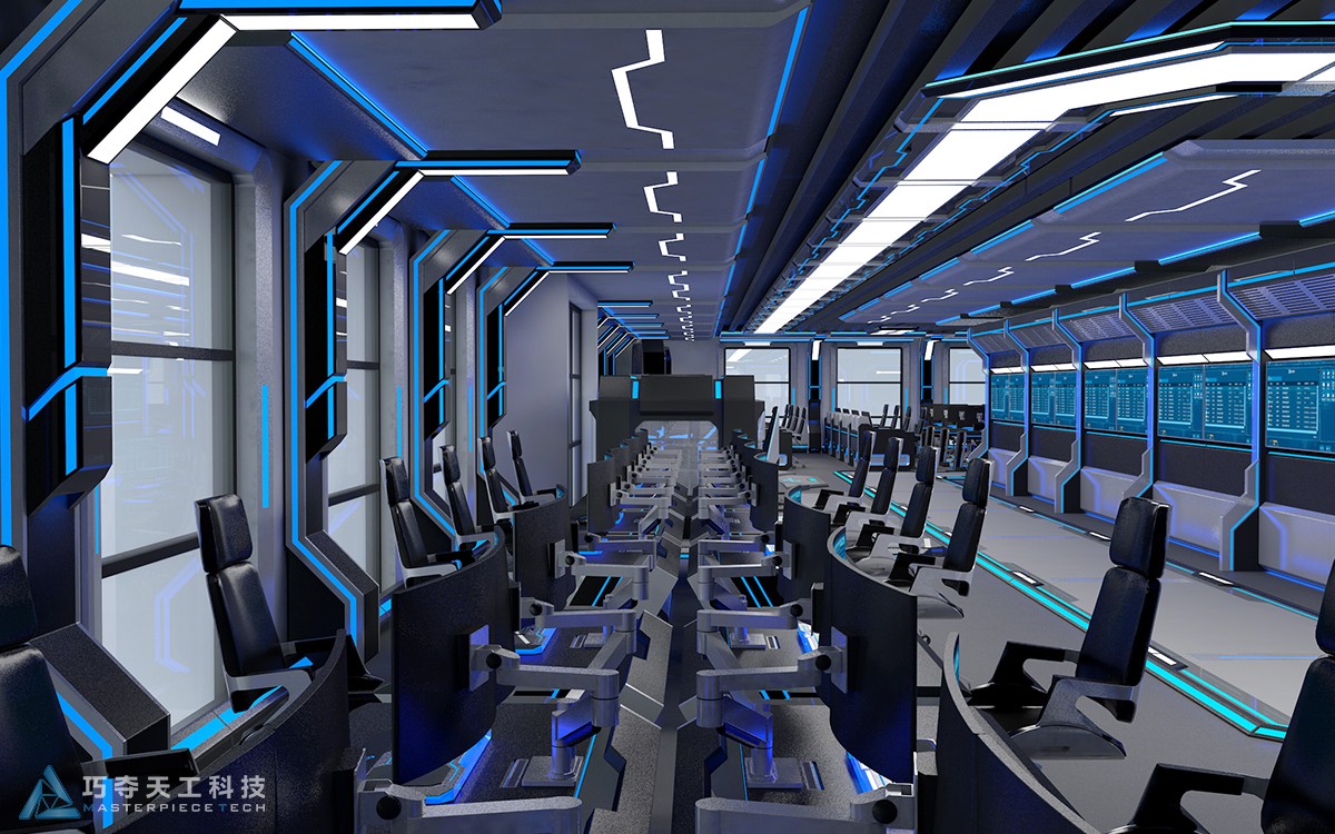 科技必然会是同行里高颜值的存在办公室装修科幻风格可以提升整个公司