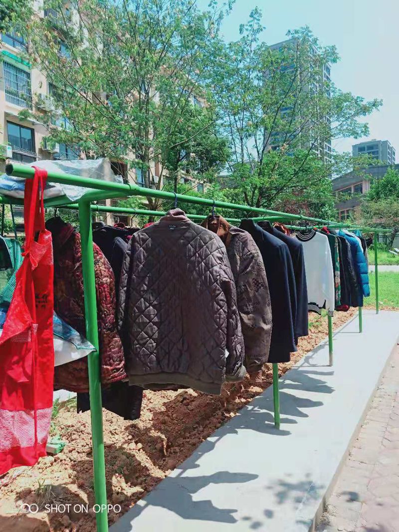 洋溪街道试点小区集中晾晒点倡导文明晾晒