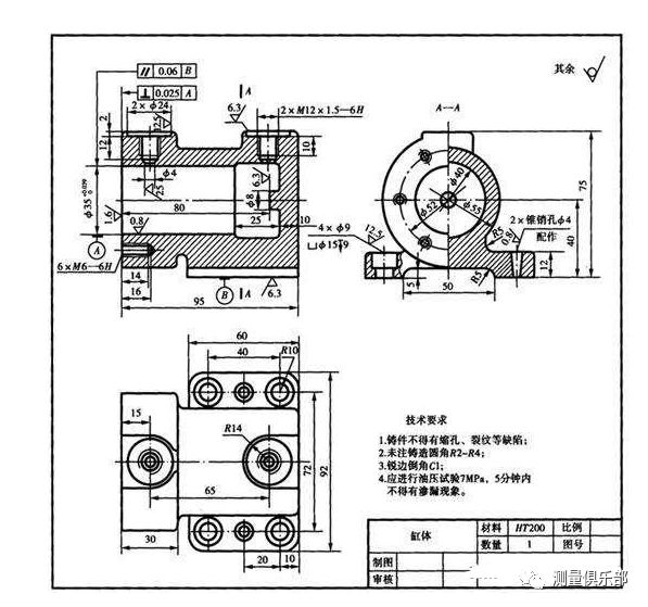 复杂的零部件是如何标注尺寸的!记住这个规则,再也不用担心_图纸