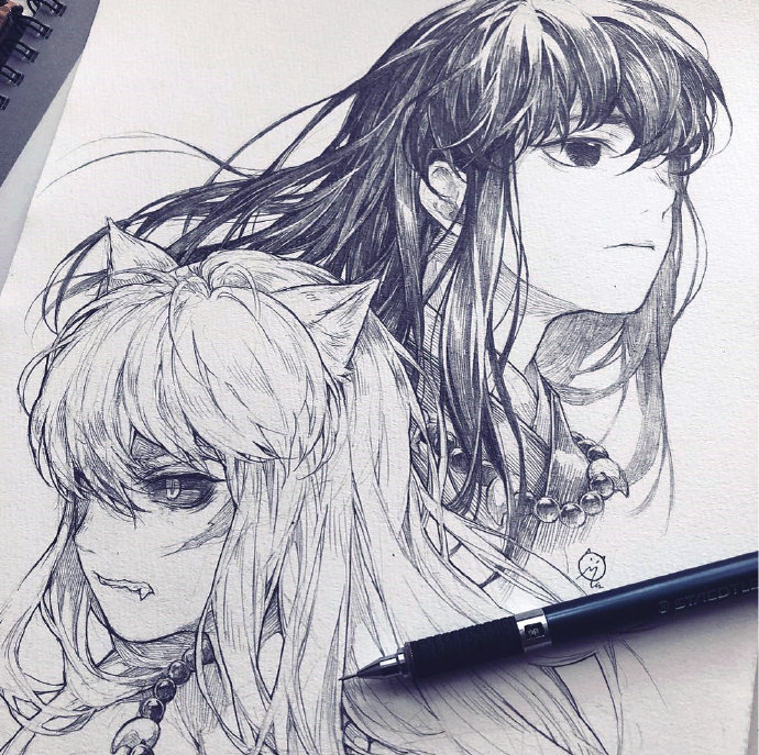 动漫之美minmonsta笔下的手绘线稿王氏教育