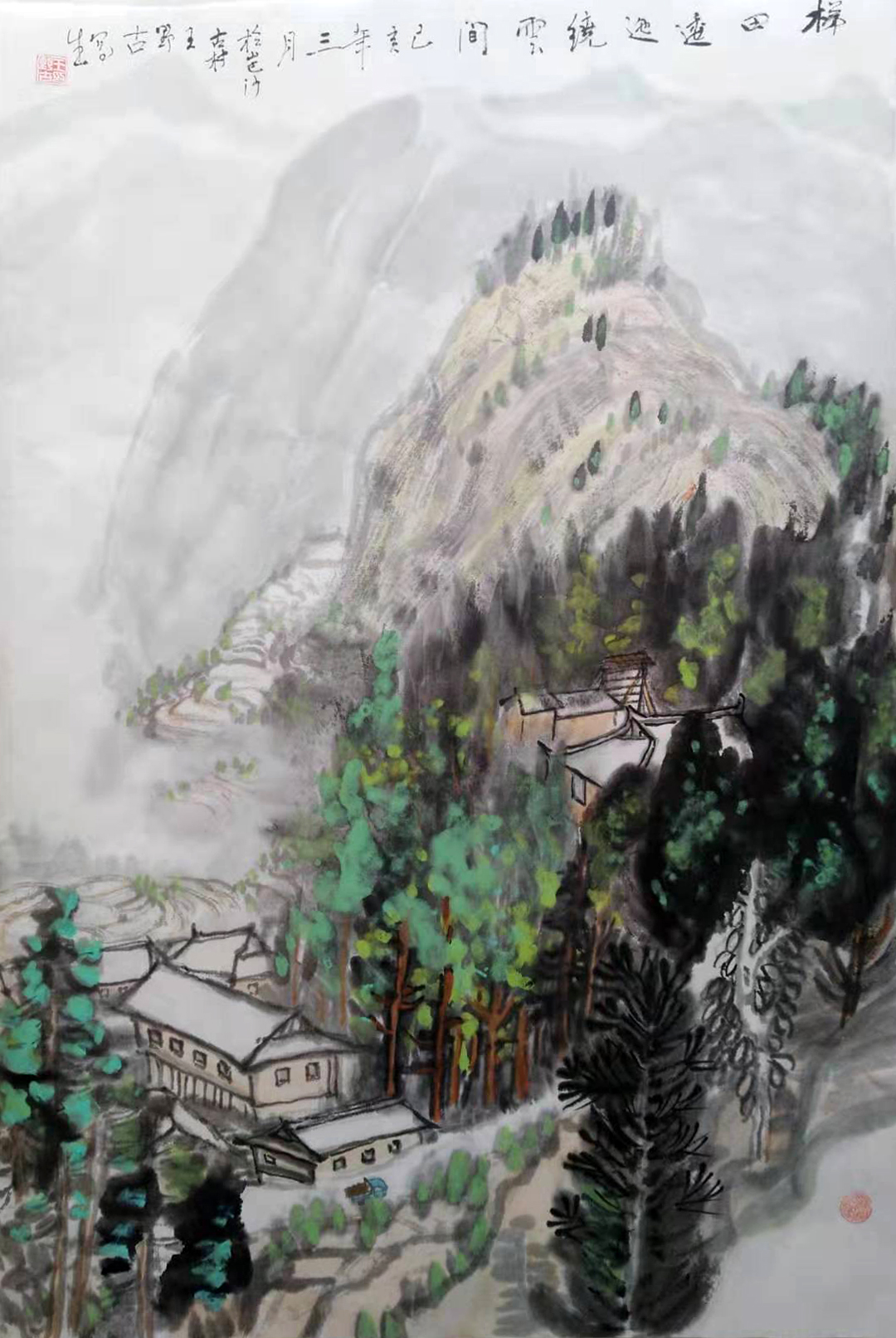著名画家王琪荃野虹野弘王野古山水精品赏析