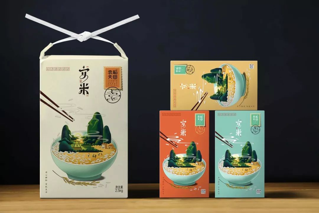 包装精致化的大米包装欣赏