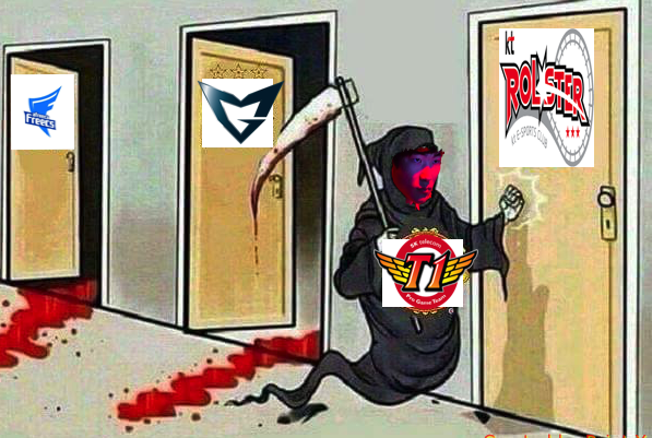 于是乎lol名场面之死神敲门图就是这个时候诞生的.