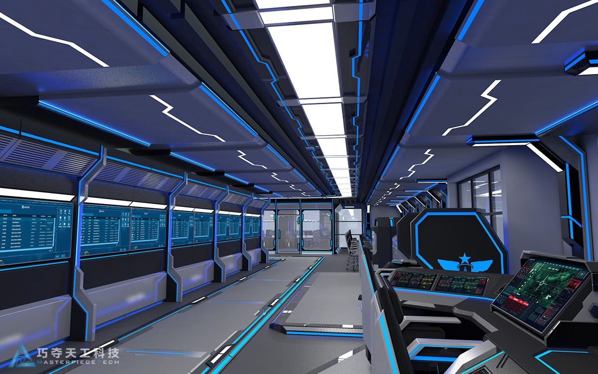 科技必然会是同行里高颜值的存在办公室装修科幻风格可以提升整个公司