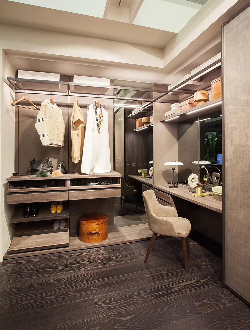 板材的华丽转身邂逅极简意式衣帽间