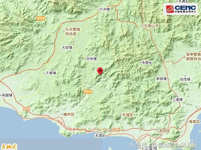 活久見今天三亞發生32級地震網友表示有震感