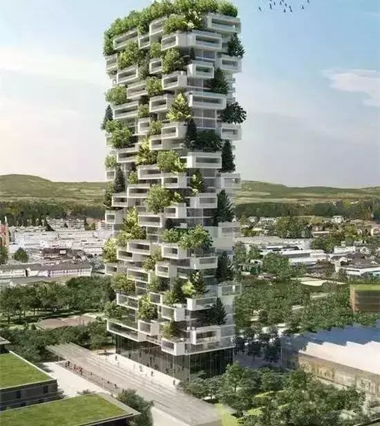垂直森林城市住宅每一层都有一个私家花园