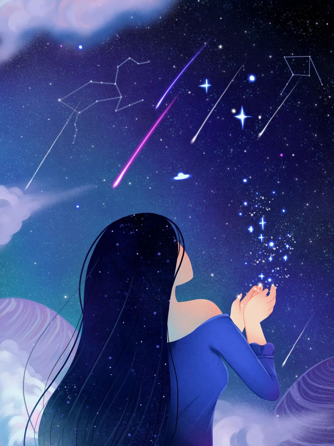 浪漫告白向流星许个愿让你知道我爱你