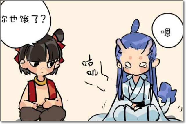 哪吒藕饼日常敖丙肚子饿了没想到哪吒这么暖