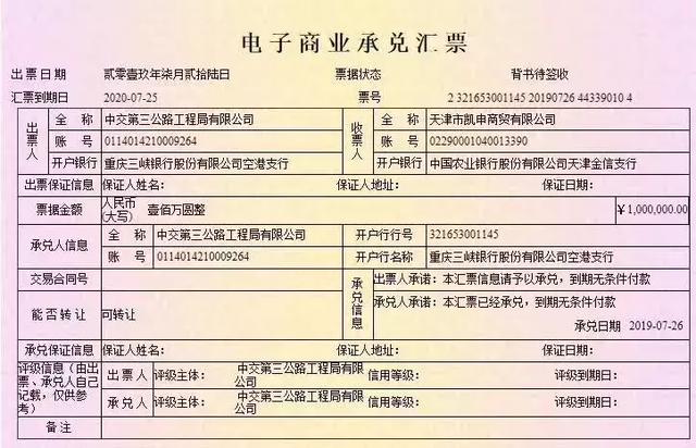 电子承兑汇票