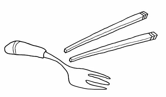 建议家长们给宝宝使用儿童专用筷子和叉勺.