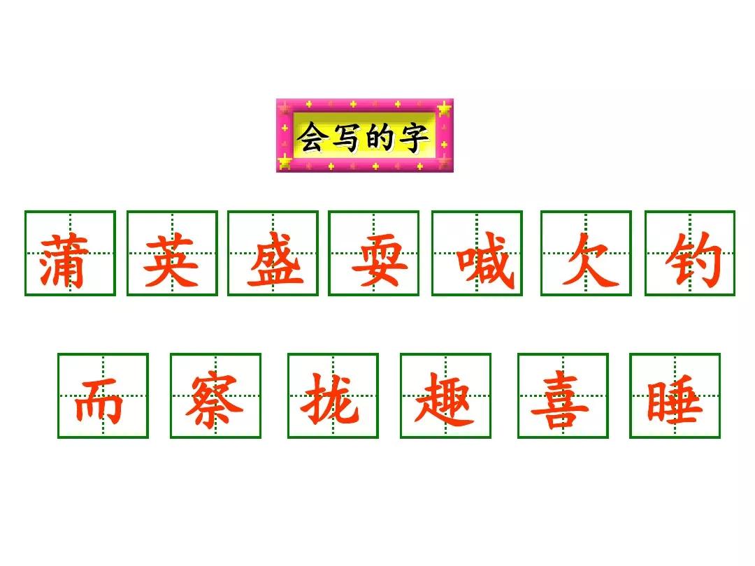 部编版三年级上册第16课《金色的草地》图文讲解_蒲公英
