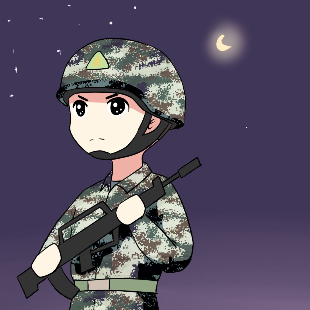 边防军人动漫图片图片