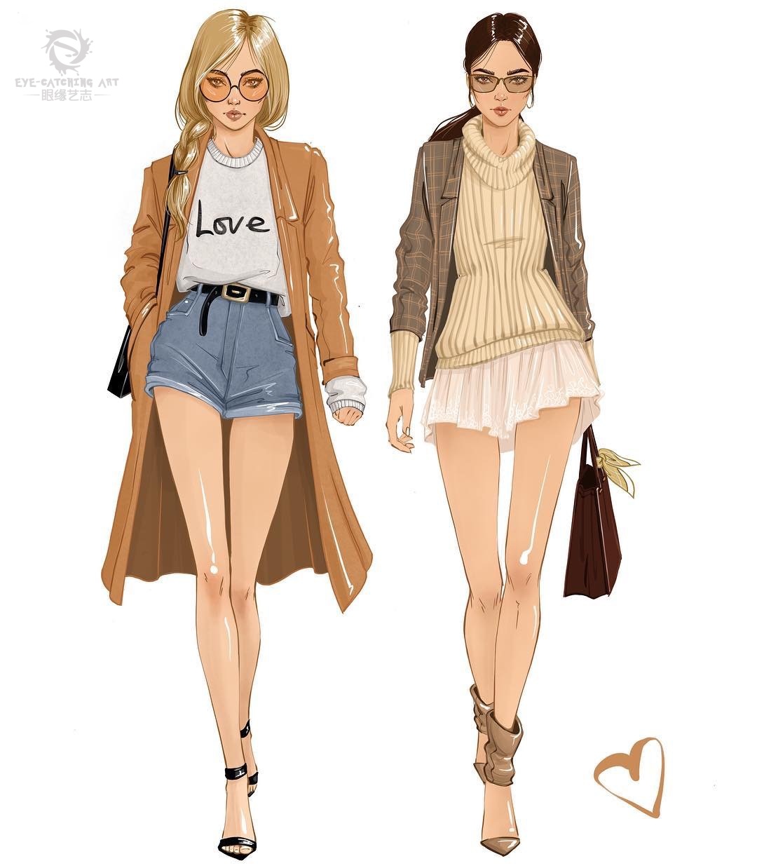 34幅时装插画教你如何秒变女神别再说你不会搭配了