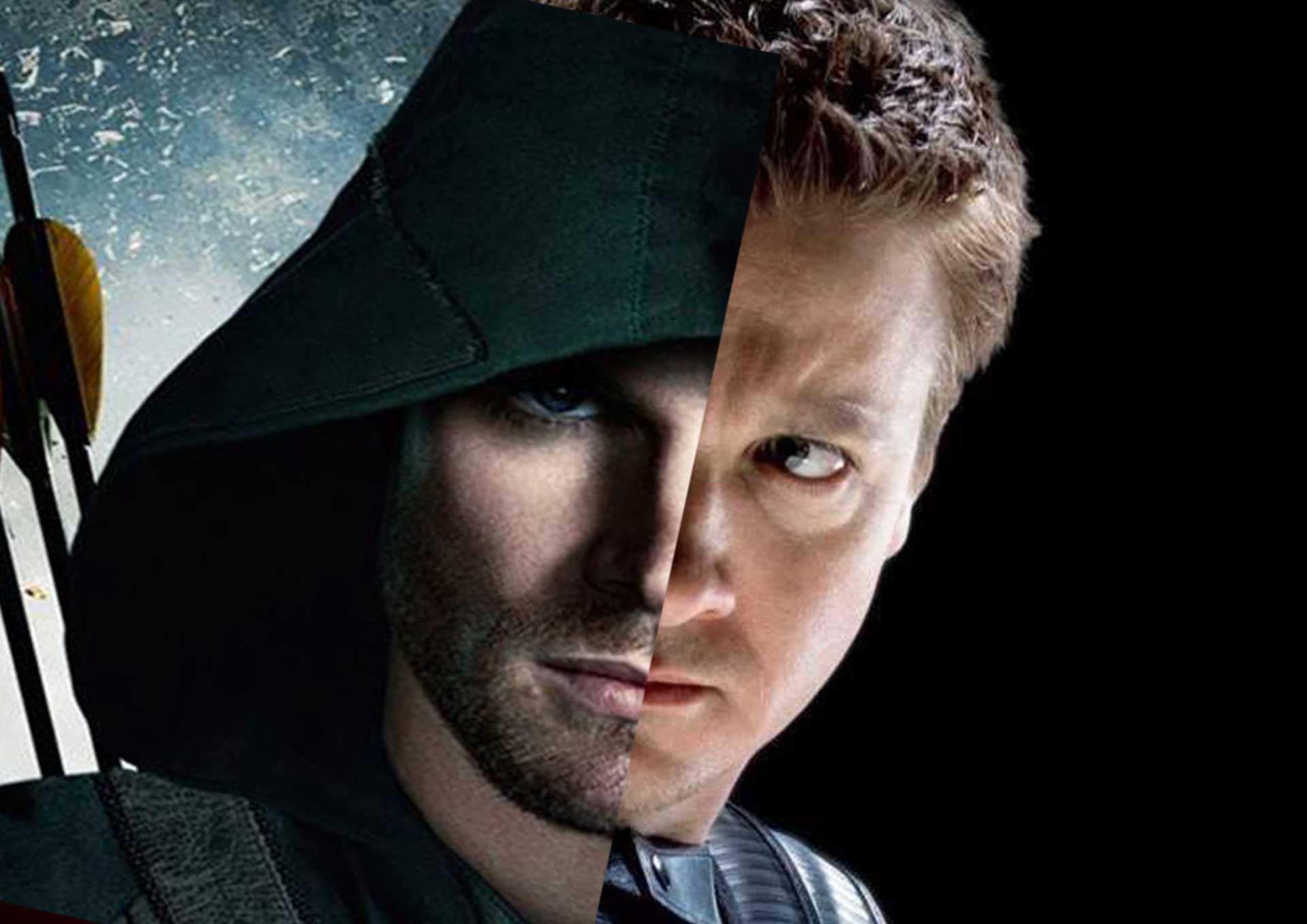 看过寡姐与神奇女侠的撞脸照,最后看看鹰眼与绿箭侠的半张脸拼接照片