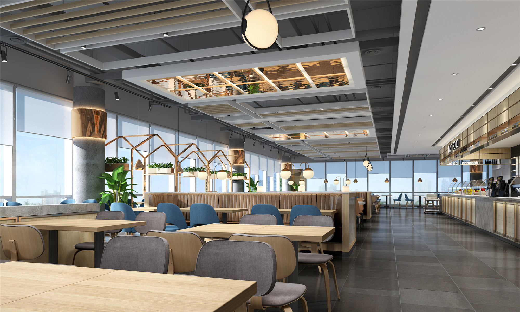 时尚优雅上海澜臻商务美食餐厅