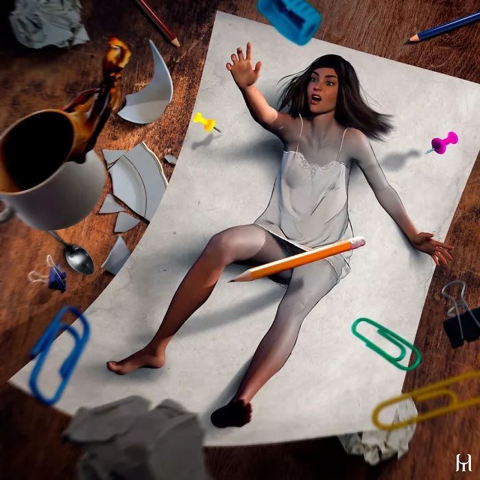 原创外国版神笔马良出新作3d大片即视感画中人仿佛要跳出画面