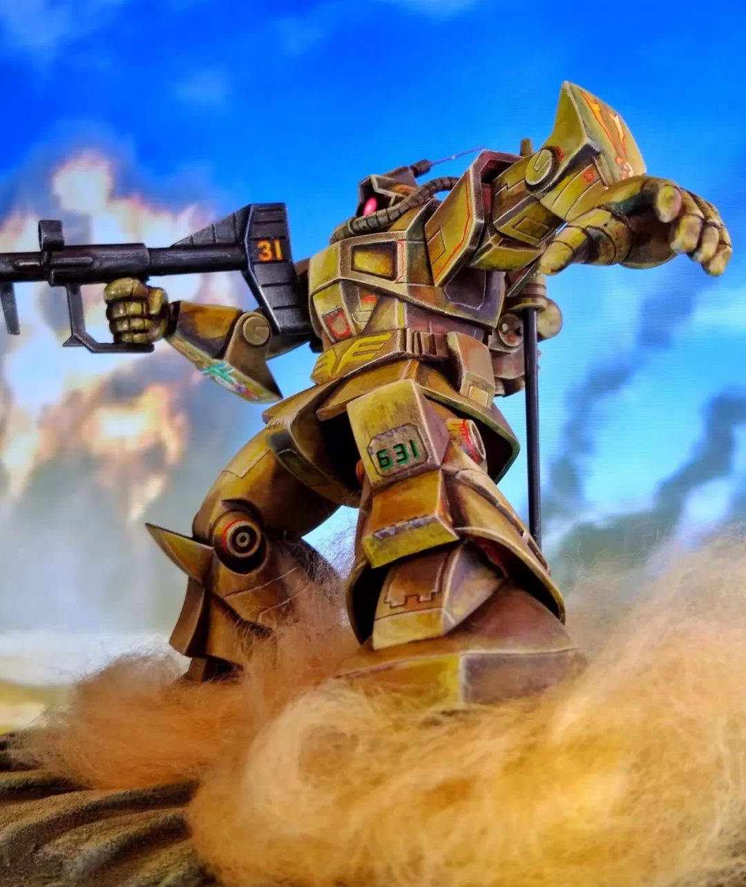 封绘神还原系列热带型大魔涂装场景制作