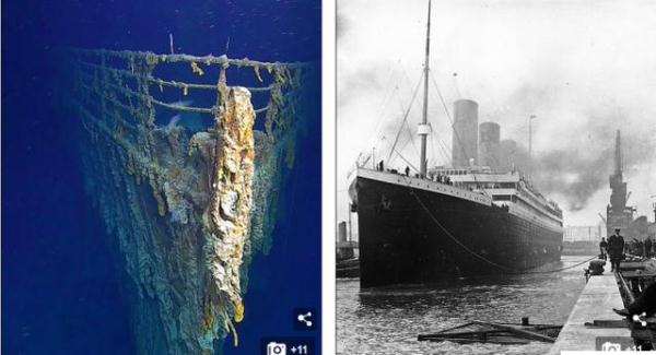 泰坦尼克号沉船 复原图片