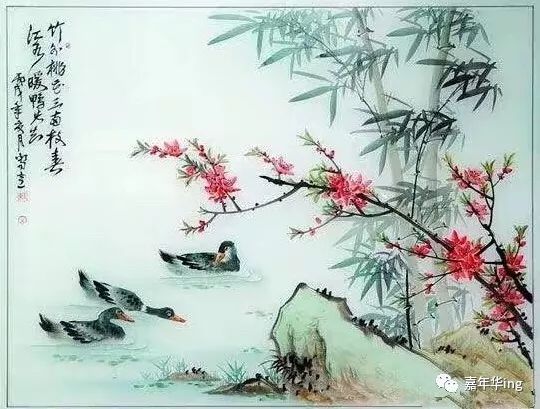 惠崇原画已失,这首诗有的版本题作《春江晚景》,现已无从考证