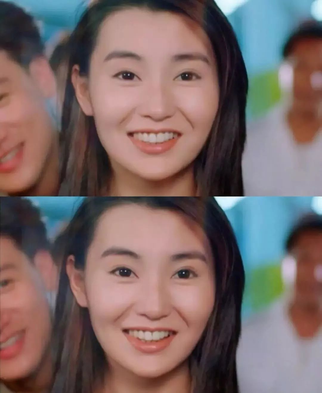 关之琳的齐肩直发也很清纯温美,甜中带媚,和如今的辛芷蕾层次发有几分