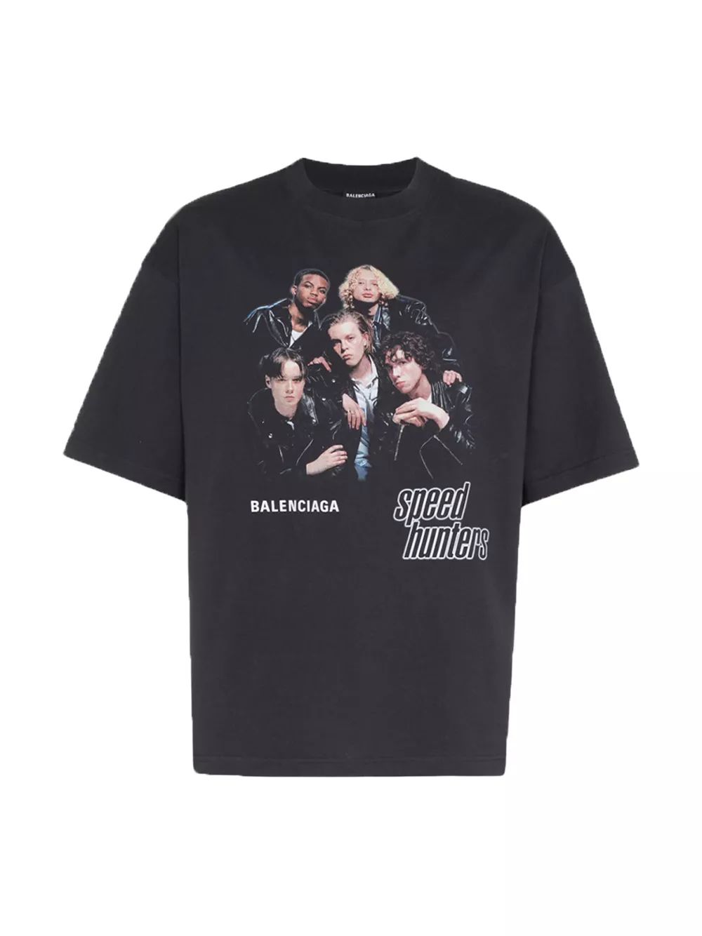 本次, balenciaga 将一个名为「speed hunters」的乐队印制在了短袖上